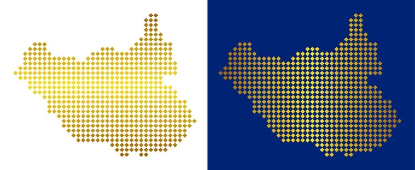 Altın soyut Güney Sudan Haritası