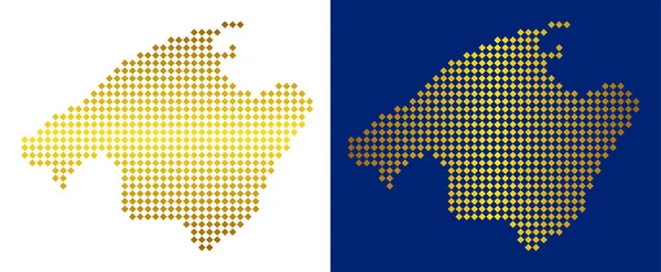 Altın soyut İspanya Mallorca ada Haritası