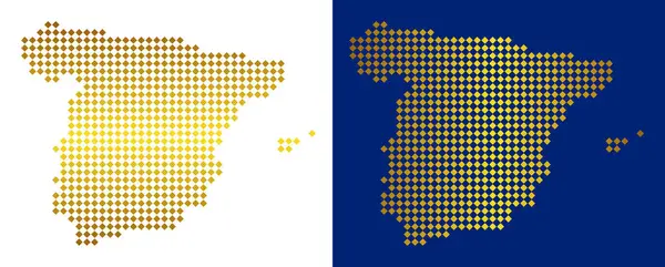 Altın soyut İspanya harita