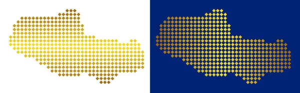 Golden soyut Tibet Çin bölgesi harita