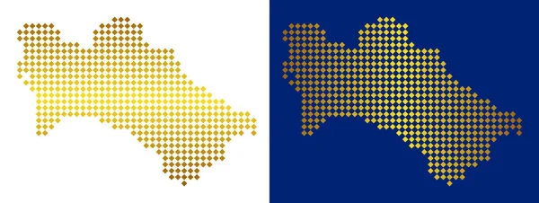 Altın soyut Türkmenistan Haritası