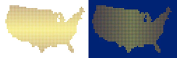 Altın soyut ABD harita