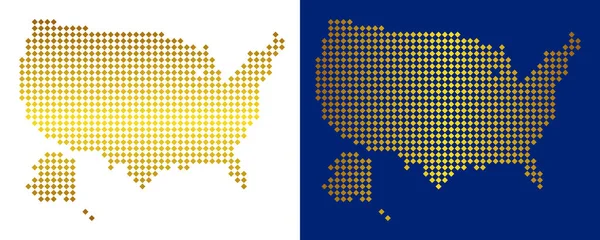 Altın soyut Usa Alaska harita ile