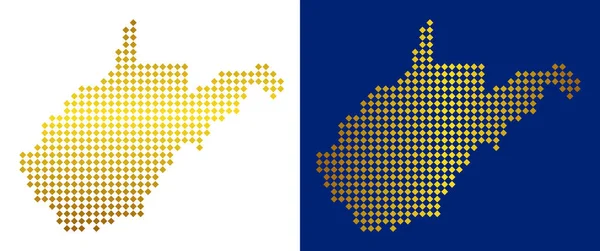 Golden West Virginia devlet harita noktalı