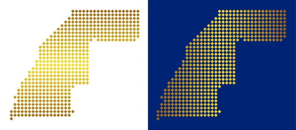 Altın soyut Batı Sahra harita