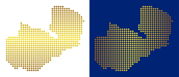 Altın nokta Zambiya Haritası