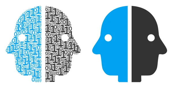 Çift yüzlü kolaj ikili basamak