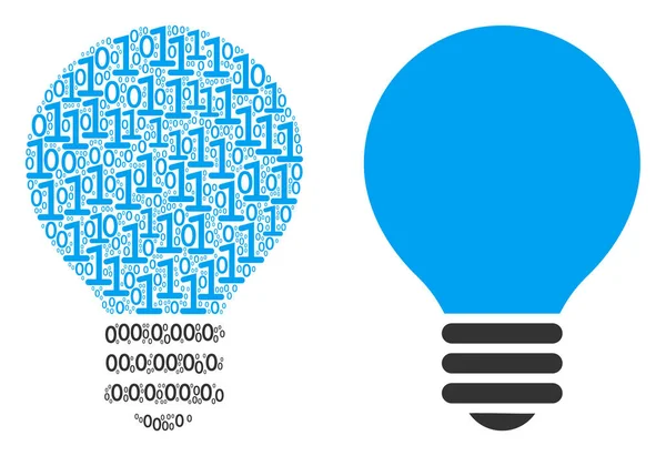 Elektrikli ampul mozaik ikili basamak