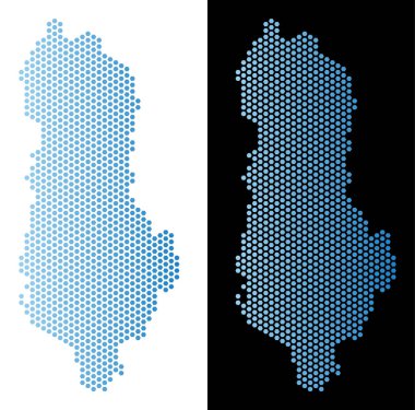 Arnavutluk Cumhuriyeti harita petek şeması