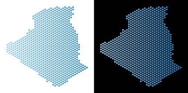 Cezayir harita Altıgen Karo soyutlama