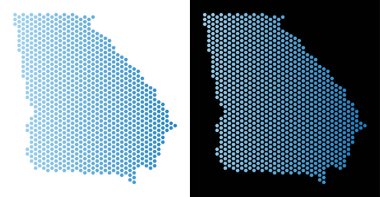 Amerikan devlet Gürcistan harita petek mozaik