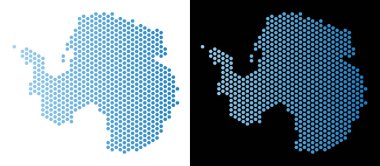 Antarktika harita Hex-kiremit soyutlama