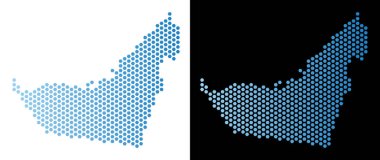 Arap Emirlikleri harita Altıgen Karo soyutlama