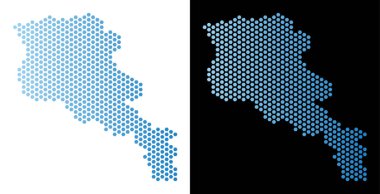 Ermenistan harita Hex-çini mozaik