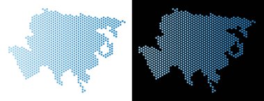 Asya harita altıgen şeması