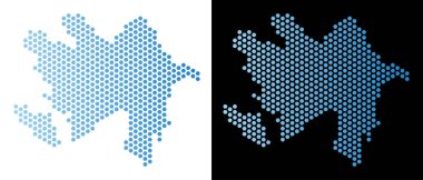 Azerbaycan harita Hex-kiremit soyutlama