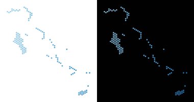 Bahama Adaları Hex-çini mozaik harita