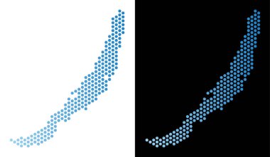 Baykal Gölü harita altıgen soyutlama