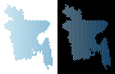Bangladeş Haritası petek soyutlama