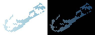 Bermuda Island harita altıgen mozaik