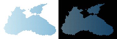 Karadeniz harita Altıgen Karo soyutlama