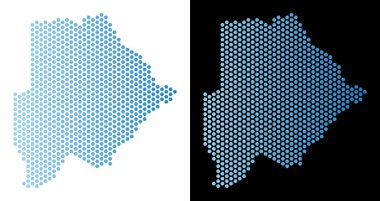 Botsvana Haritası petek mozaik
