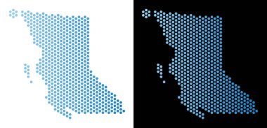 British Columbia eyaletinde harita Hex-çini mozaik