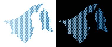 Brunei harita altıgen mozaik