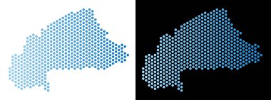 Burkina Faso Haritası Hex-kiremit düzeni