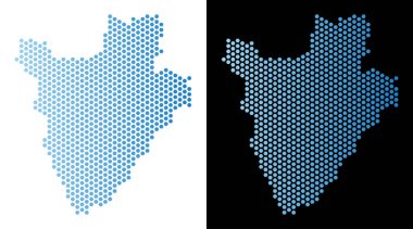 Burundi Haritası altıgen şeması