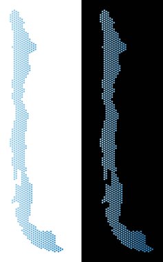 Chili harita Altıgen Karo soyutlama
