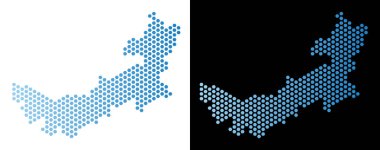 Çin İç Moğolistan haritası altıgen şeması