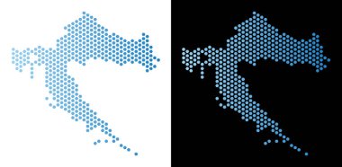 Hırvatistan harita Hex-çini mozaik