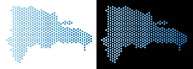 Dominik Cumhuriyeti harita altıgen soyutlama