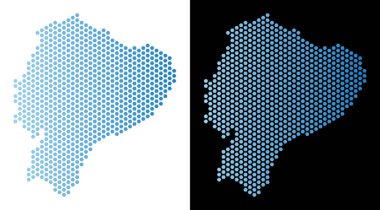 Ekvator harita altıgen mozaik