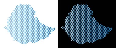 Etiyopya Haritası Hex-kiremit düzeni