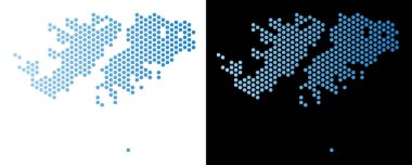 Altıgen soyutlama Falkland Adaları Haritası