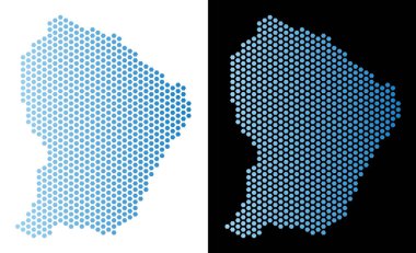 Fransız Guyanası harita altıgen şeması