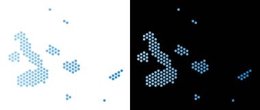 Galapagos Adaları Hex-çini mozaik harita