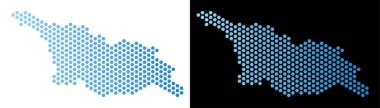 Georgia Map Hex-çini mozaik