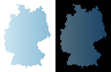Almanya harita altıgen mozaik