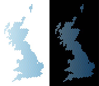 İngiltere harita petek soyutlama