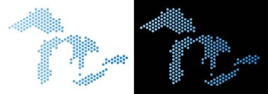 Altıgen soyutlama büyük göller Haritası