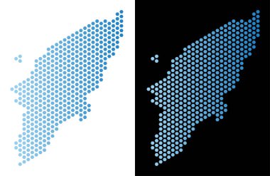 Yunan Rodos Adası harita altıgen şeması