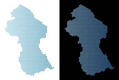 Guyana Haritası altıgen şeması
