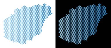 Hainan Adası harita petek mozaik