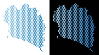 Koh Samui Tayland Adası harita altıgen soyutlama