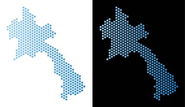 Laos Haritası altıgen şeması