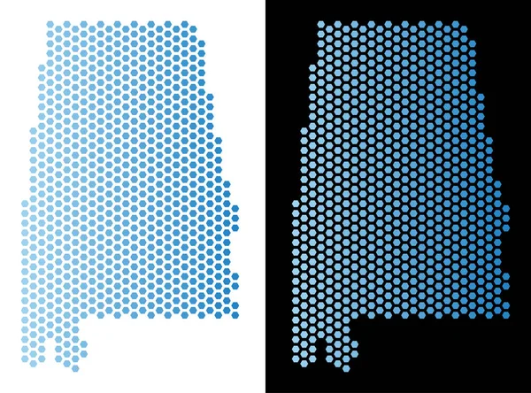 Alabama Eyalet harita altıgen mozaik