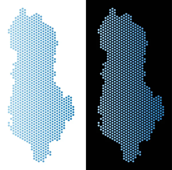 Arnavutluk Cumhuriyeti harita petek şeması